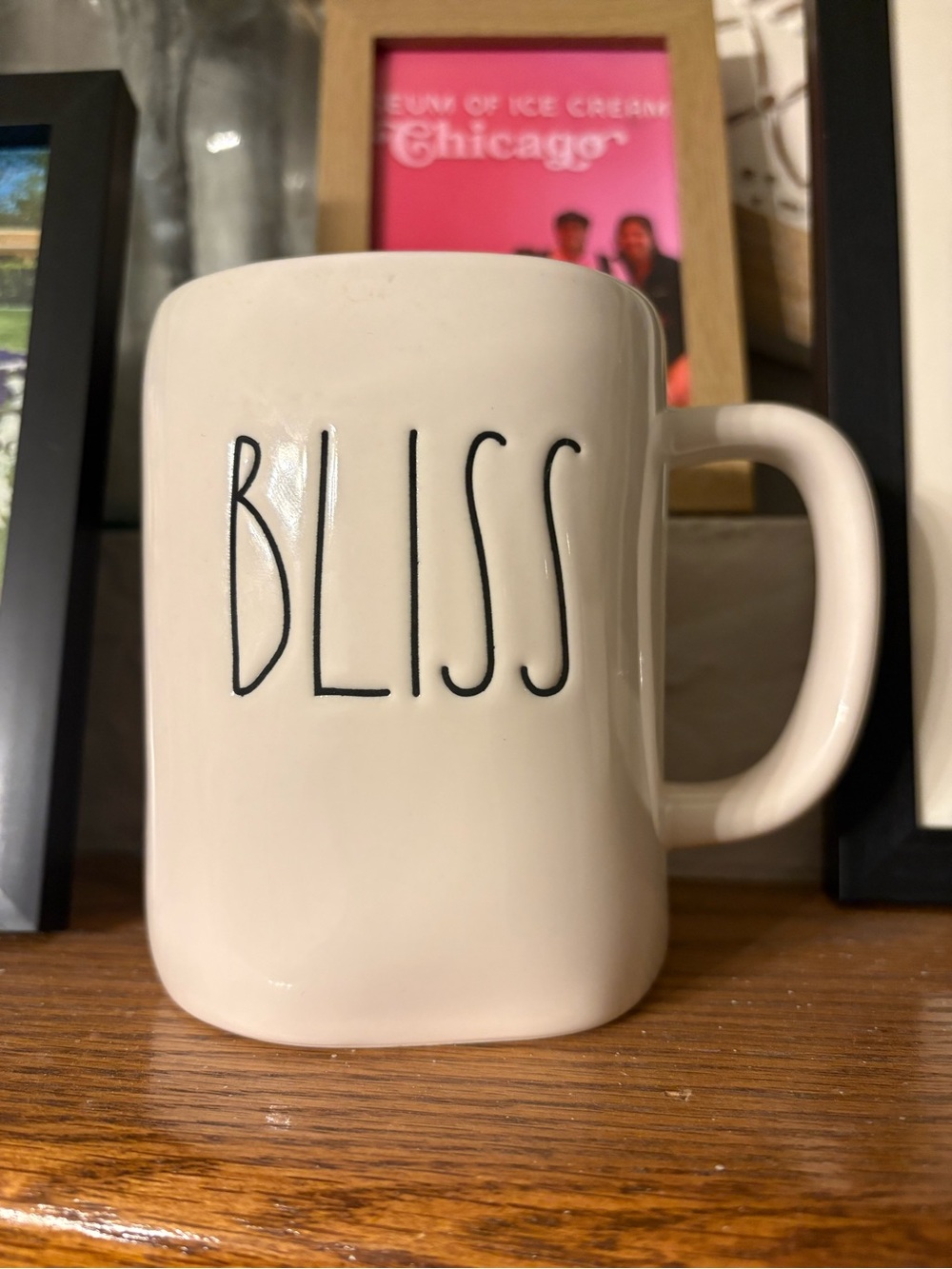 Rae Dunn BLISS Mug - Cream with Black Lettering